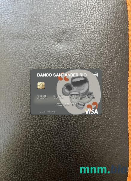 Argentina Banco Santander Río wygląd zdjęcia karty wizowej skan PSD + zdjęcie